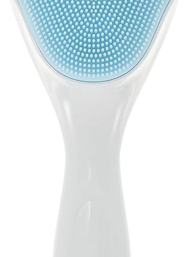 Blue Cat Paw Silicone Facial Cleansing Brush Long Handle Manual Massager For Deep Cleaning Sensitive Skin - Image 1